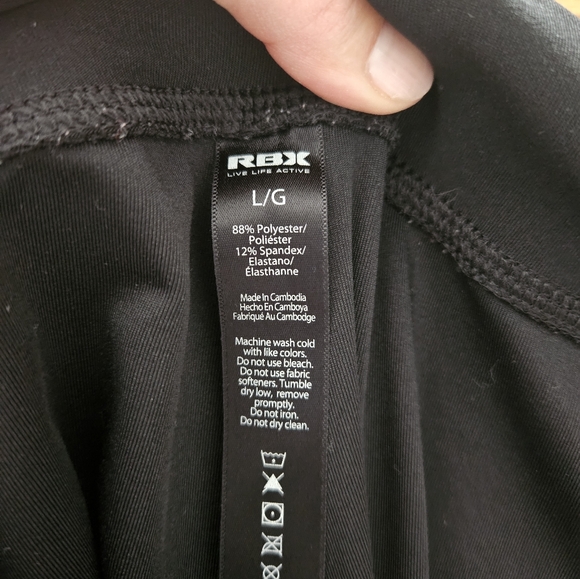 RBX Womens High-Waisted Performance Capri Leggings – Size L – Black - Picture 2 of 6